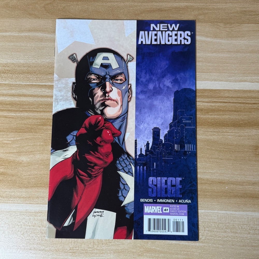 New Avengers Siege #61 Marvel Comics Brian Bendis Captain America Comic